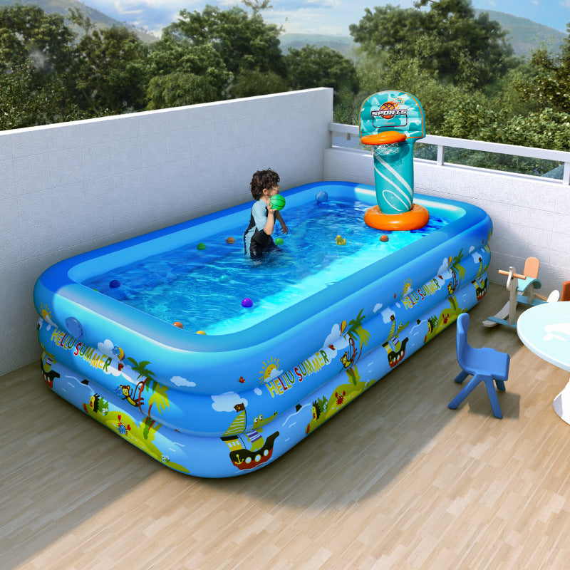 PVC printed children's inflatable swimming pool