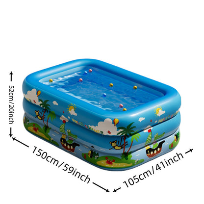 PVC printed children's inflatable swimming pool