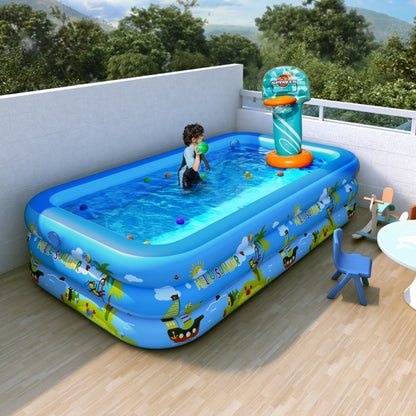 PVC printed children's inflatable swimming pool