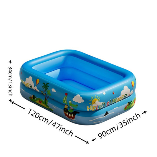 PVC printed children's inflatable swimming pool