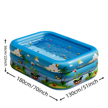 PVC printed children's inflatable swimming pool