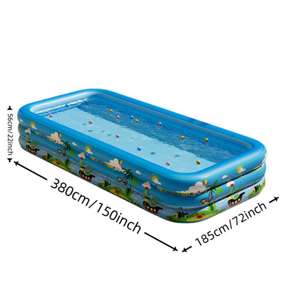 PVC printed children's inflatable swimming pool