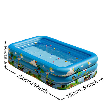 PVC printed children's inflatable swimming pool