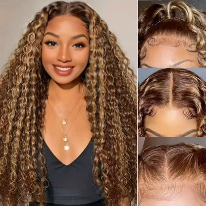 Women's wig high temperature silk full head cover  Women's mid length curly hair cover