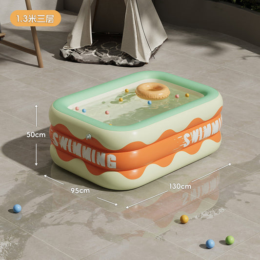 Orange Wave Children's Swimming Pool