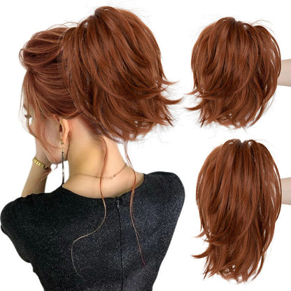 Women's fluffy ponytail wig