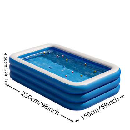 Sea blue children's inflatable swimming pool
