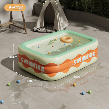 Orange Wave Children's Swimming Pool