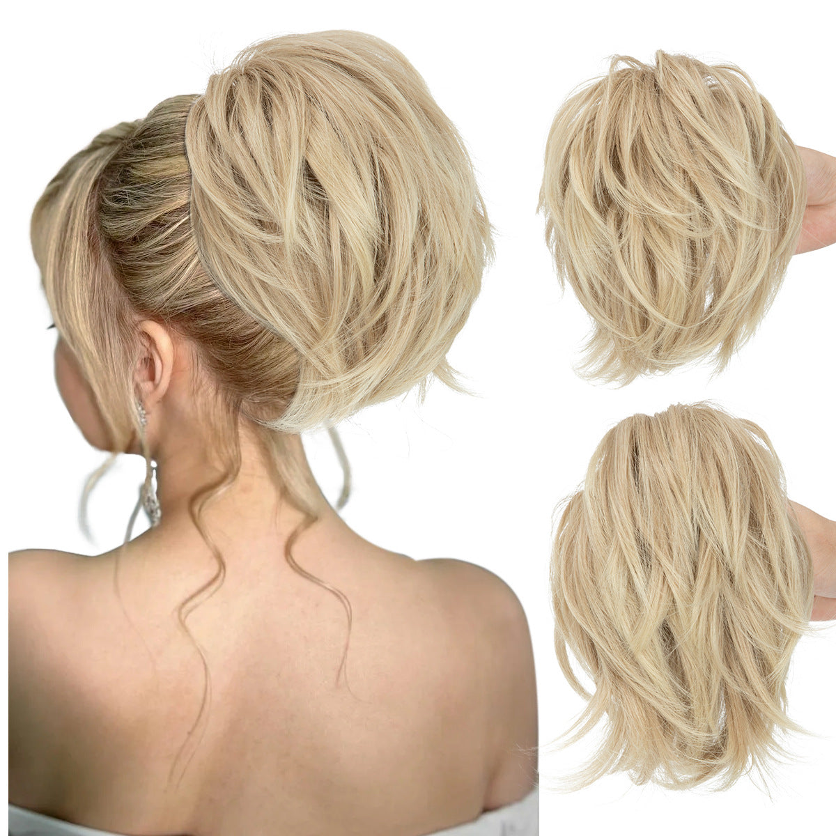 Women's fluffy ponytail wig