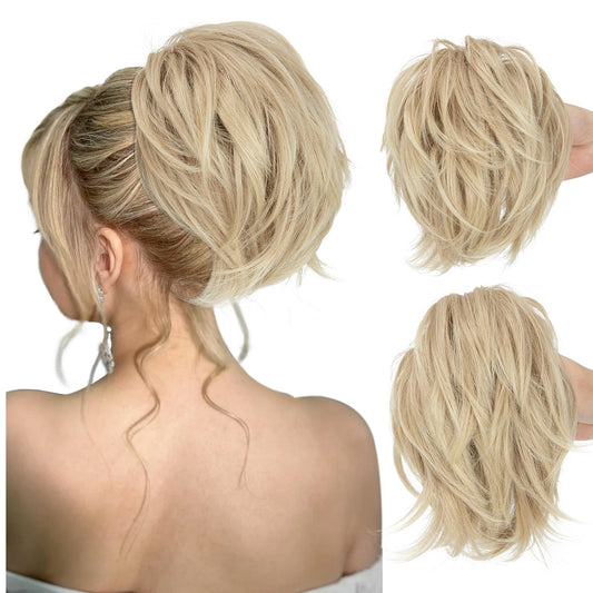Women's fluffy ponytail wig
