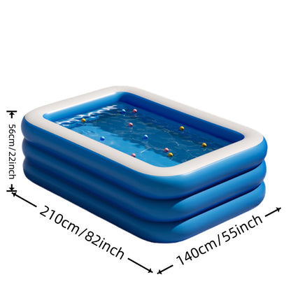 Sea blue children's inflatable swimming pool