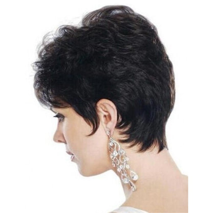 Women's fashionable short curly hair full head cover