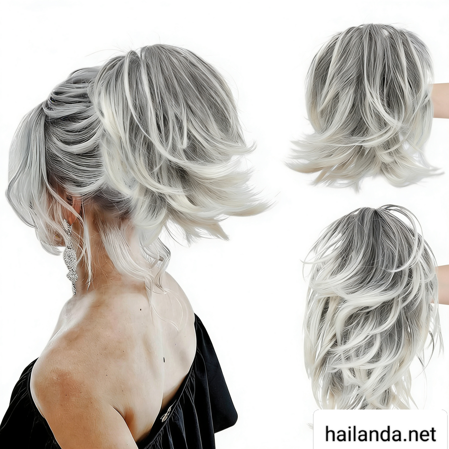 Women's fluffy ponytail wig