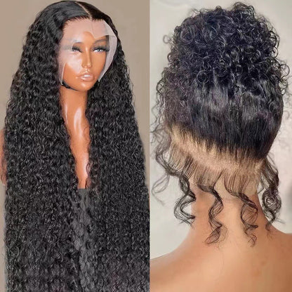 Women's wig high temperature silk full head cover  Women's mid length curly hair cover