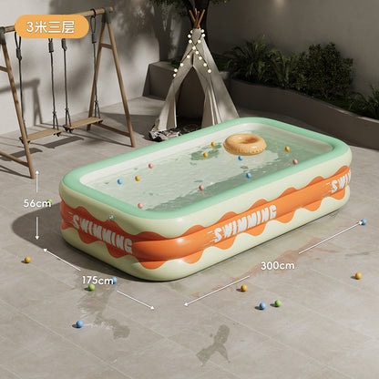 Orange Wave Children's Swimming Pool