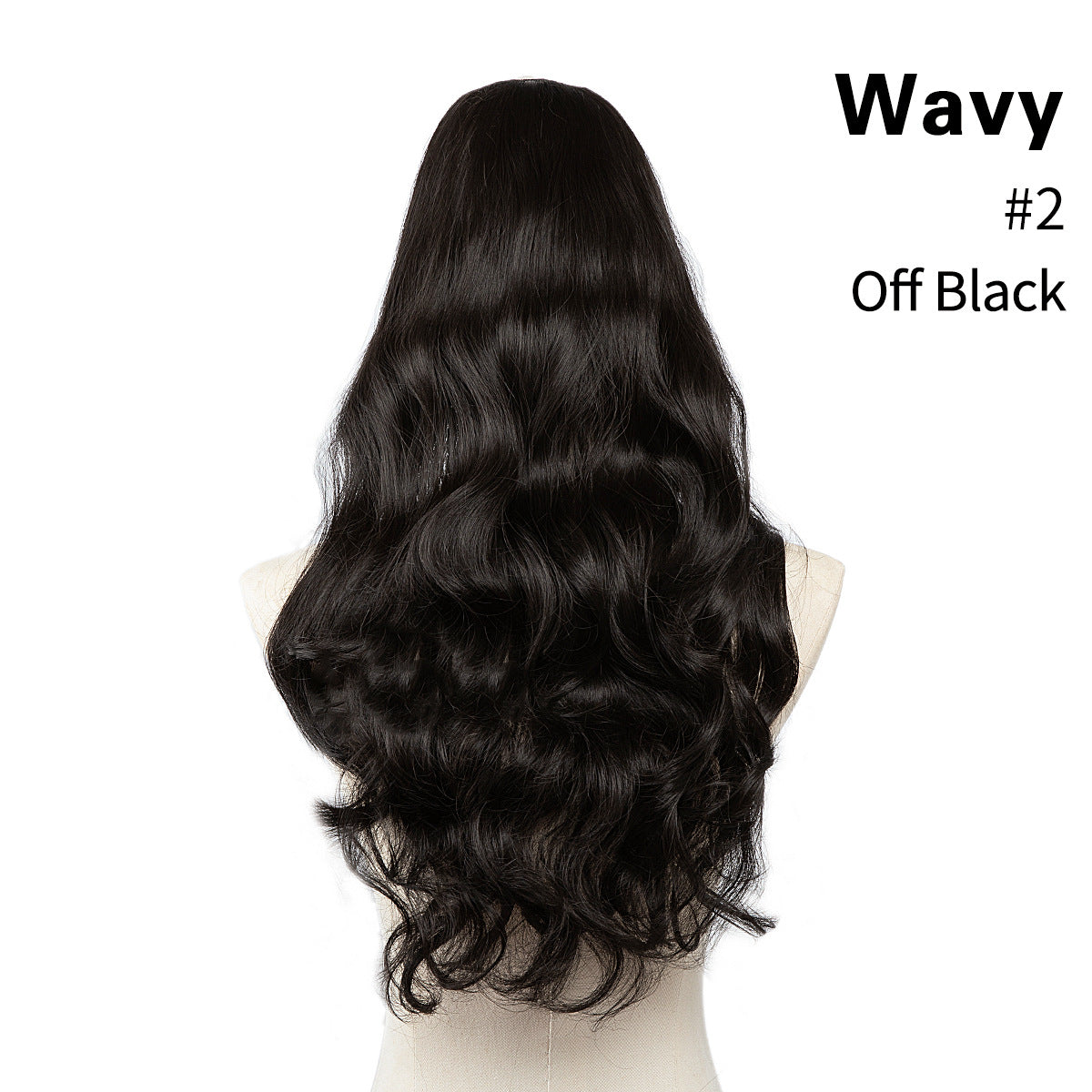 Invisible and seamless U-shaped half head cover with long curly hair wig piece