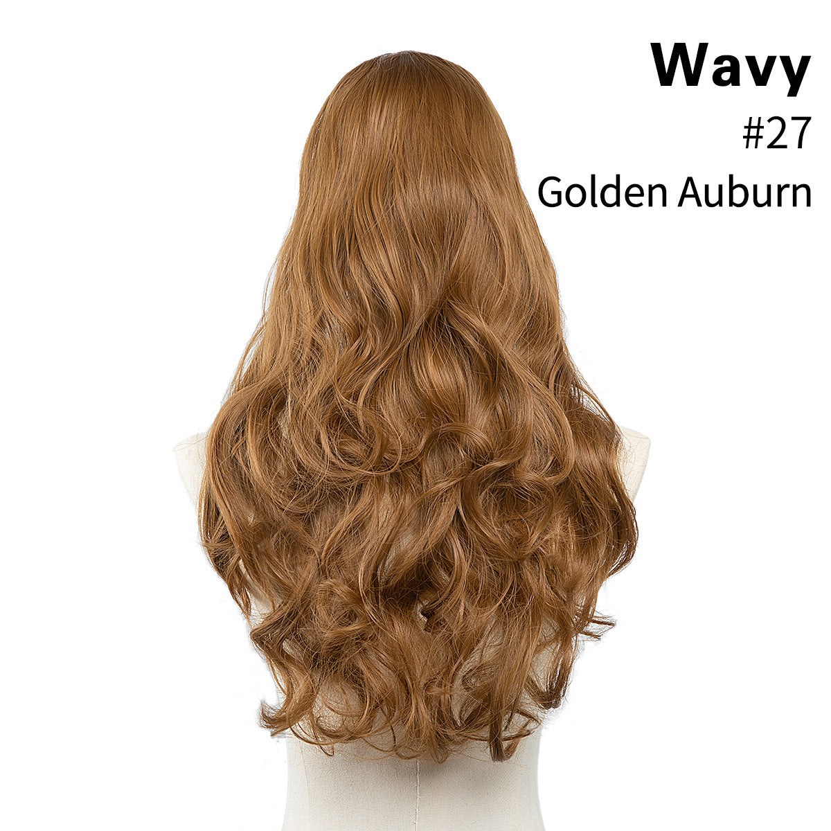 Invisible and seamless U-shaped half head cover with long curly hair wig piece