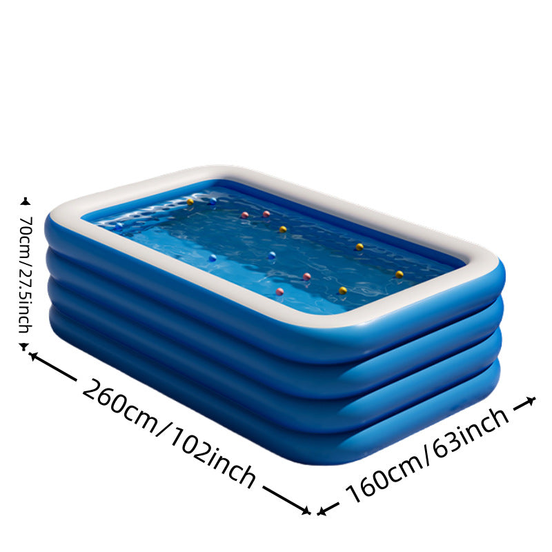 Sea blue children's inflatable swimming pool