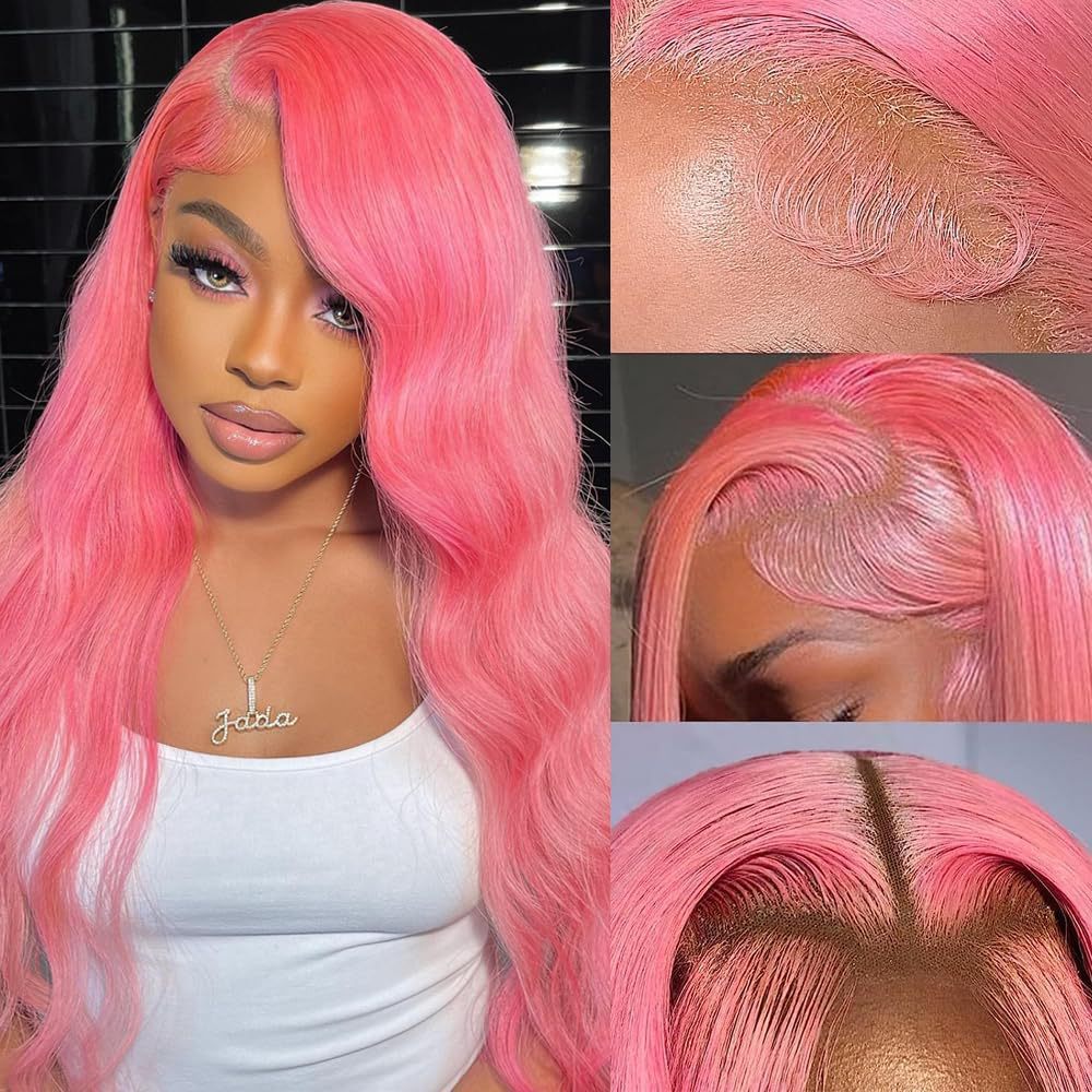 13x4 women's wig high temperature silk full head cover    Women's mid split large wave long curly hair headband