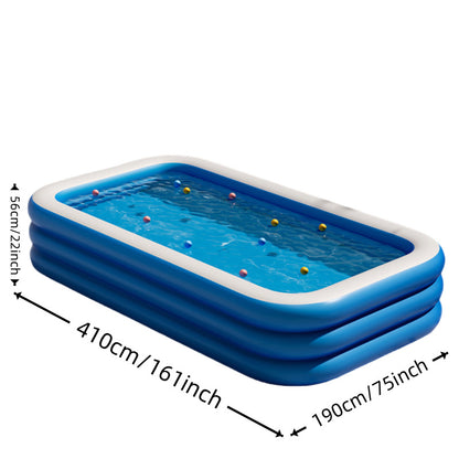 Sea blue children's inflatable swimming pool